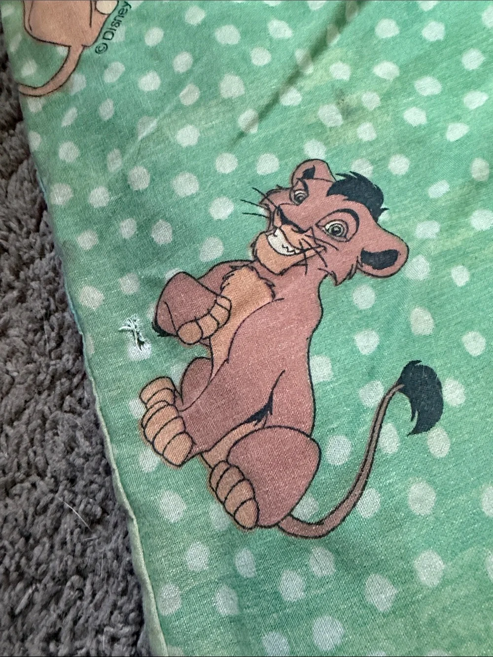 Vintage 90s Disney Lion King Simba Nala Comforter Blanket 1990s Bedding